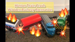 Hinton Train Collision  Wooden Railway Recreation [upl. by Adnolahs]