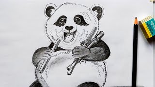 How to draw panda tutorial for beginners [upl. by Nanam]