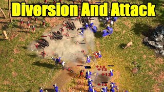 AOE3 Distract And Attack [upl. by Leamsi]