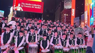 Pipe Band Flash mob Times Square New York 16th April 2023 [upl. by Zane803]