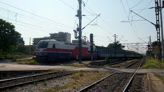 The international train 3354 quotHellas expressquot in Thessaloniki 1872015 [upl. by Ameehsat]