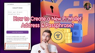 How to Create a New Pi Wallet Address amp Passphrase StepbyStep Guide [upl. by Shiff]