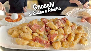 GNOCCHI DI ZUCCA E RICOTTA con SPECK E GORGONZOLA [upl. by Bonnibelle]