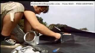 DIY Rubber Roof Repair  How to fix EPDM Roofs [upl. by Nedac]