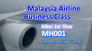 Malaysia Airline Business Class MH001 LHRKUL [upl. by Tudor872]