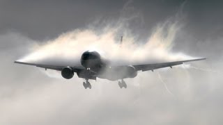 Condensation cloud on 777s wing [upl. by Salina]