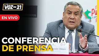 Gustavo Adrianzén y Ministros de Dina Boluarte informan sobre los acuerdos del consejo de ministros [upl. by Nilkoorb]