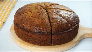 Moist And Fluffy Banana Cake  Easy Recipe [upl. by Airtal]