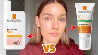 La RochePosay Anthelios AntiShine Tinted SPF VS Ultralight Invisible Fluid Which One Is Better [upl. by Nanice]