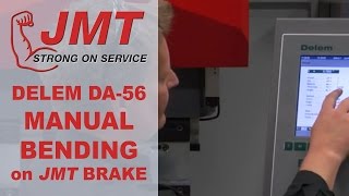 Press Brake  Delem DA56 Manual Bending Demo on a 12 JMT [upl. by Nanerb122]