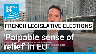 French legislative elections Palpable sense of relief in EU • FRANCE 24 English [upl. by Haleak345]