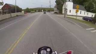 Mechanic Falls Maine Riding through with the GoPro camera on the Triumph Bonneville [upl. by Anelec]