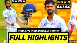 DULEEP TROFY 2024 India A vs India B Match Full Highlights IND C vs IND D Full Highlights [upl. by Godber409]