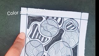 Zentangle for beginnersZentangle patterns step by stepDoodlesZentangle 🧡viralvideo Trending ♥️ 👌 [upl. by Hcirdeirf328]