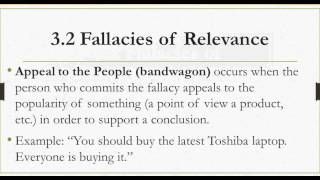 32 Fallacies of Relevance Part 1 [upl. by Richers514]