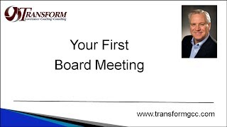 Your First Board Meeting [upl. by Eahsal]