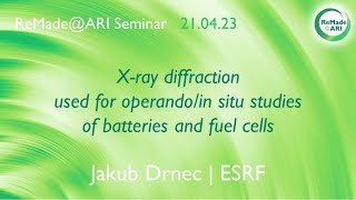 Xray diffraction used for operandoin situ studies of batteries and fuel cells WEBINAR [upl. by Ellebyam]