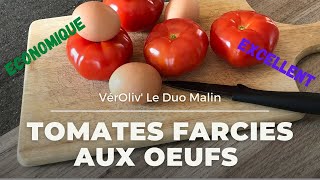 COMMENT FAIRE DES TOMATES FARCIES AUX OEUFS  OEUF COCOTTE EN TOMATE [upl. by Isador429]