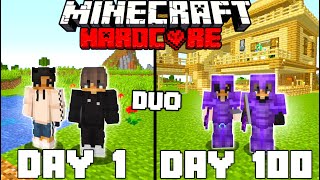 We Survived 100 Days In Hardcore Minecraft  Duo Minecraft Hardcore 100 Days [upl. by Lertnahs]