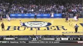 Butler vs Gonzaga Buzzer Beater with Radio Audio [upl. by Arac]