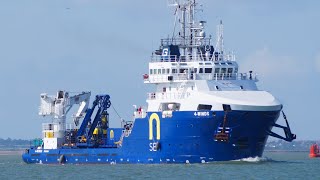 4 WINDS  Offshore support vessel inbound to harwich 🇬🇧 26724 [upl. by Esimehc]