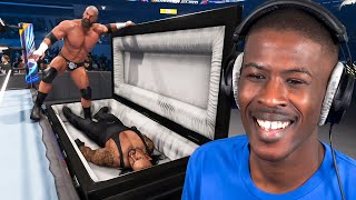 Playing a Casket Match in WWE 2K24 vs Smallafro [upl. by Lear]