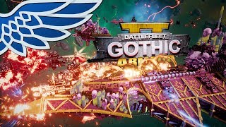 BATTLEFLEET GOTHIC ARMADA 2  8000pt MASSIVE FLEET BATTLE  BFGA2 Lets Play Gameplay [upl. by Pero]