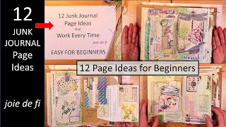 12 Junk Journal PAGE IDEAS That Work Every Time ✅ Easy For Beginners [upl. by Jenette]