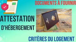 Attestation dhébergement les documents a fournirvisa campus France [upl. by Camellia976]