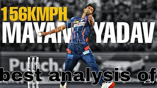 mayank yadav bowling action  mayank yadav bowling action analysis [upl. by Anihsak]