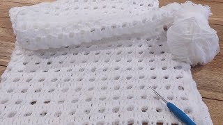 Easy Crochet Baby Blanket Tutorial 01 2Row Repeat Pattern Perfect Project for Beginners [upl. by Akeimat]