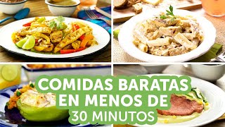 Comidas baratas en menos de 30 minutos  Kiwilimón [upl. by Iorgos]