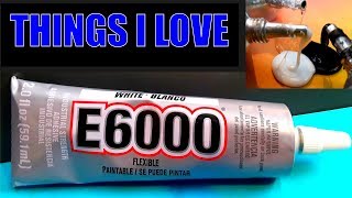 What is E6000 industrial adhesive glue used for  pros cons uses instructions drying times [upl. by Acirrej]