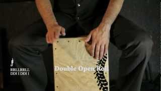 CAJON RUDIMENTS 2 Double Stroke roll Intermediate  Redoble nivel Intermedio [upl. by Nefen]