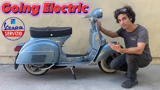 How to Remove a Vespa Engine  Vespa Electric Scooter Conversion [upl. by Rihaz78]