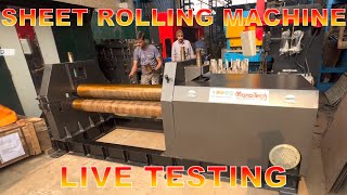 Plate Rolling Machine 10mm x 1550mm 3 Roll Live Rolling Test Plate Bending  Motorised [upl. by Bornstein]