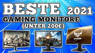 Bester Gaming Monitor unter 200€ ➡️ Top 6 Gaming Monitore 2021 Deutsch [upl. by Eylatan276]