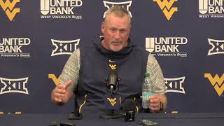 WVU Football Matt Moore Press Conference  Aug 7 2024 [upl. by Letty]