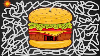 1 Minute Timer Bomb BURGER 🍔 [upl. by Niveb]