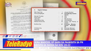 Malacañang idineklara na ang mga holiday sa darating na 2023  SAKTO 17 Nov 2022 [upl. by Ahsael]