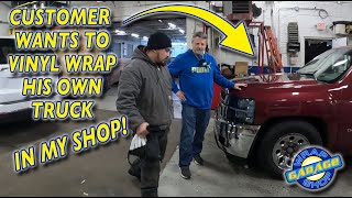 Vinyl Wrapping a pickup with ThatBoyCisko  Part 1 [upl. by Yojenitsirk397]