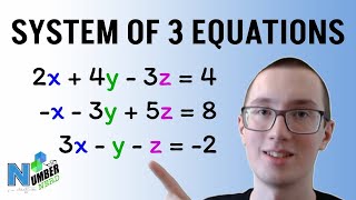 How to Solve Three Equations with Three Unknowns Algebra 2 [upl. by Tnayrb]