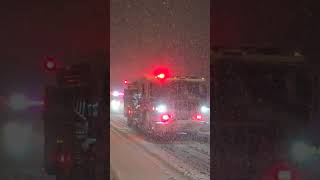 Newstead making some noise at the 17th annual Christmasville firetruck parade in Lancaster NY [upl. by Sutsuj251]