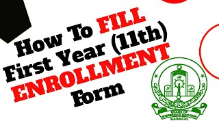 how to fill first year enrolment form complete process Easy way to fill  sindh board  enrollment [upl. by Youngman]