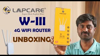 LAPCARE WIII 4G WIFI ROUTER UNBOXING  VivekTechyd5h [upl. by Fonville]