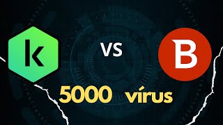 Kaspersky VS Bitdefender  Proteção em tempo real com 5000 vírus [upl. by Ynatil]