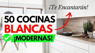 COCINAS MODERNAS BLANCAS ¡Ideas de Diseño y Decoración 2024 y 2025 [upl. by Toiboid646]