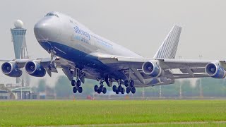 45 Minutes PURE POLDERBAAN TAKE OFFS  A380 B747 A350  Amsterdam Schiphol Spotting [upl. by Fonzie423]