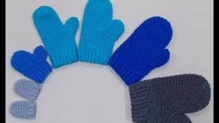 Child Mittens Crochet Tutorial [upl. by Gorrono142]