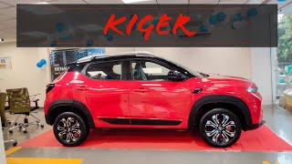 New Renault Kiger 10 L RxZ EasyR AMT  Kiger Dual Tone Radiant Red  Kiger Top Variant Walkaround [upl. by Gentry]